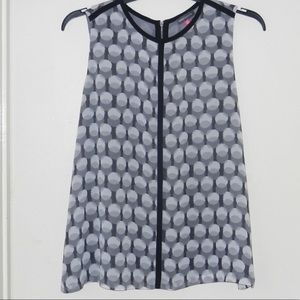 Vince Camuto black & white polka dot top